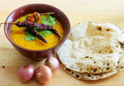 Quick Serving Lentil + Roti